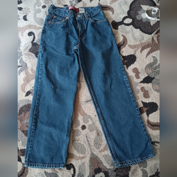 Levis 550 Boy’s 14R Jeans 27X27 Blue Denim Relax Fit Straight Leg Made In Egypt - Picture 1 of 8